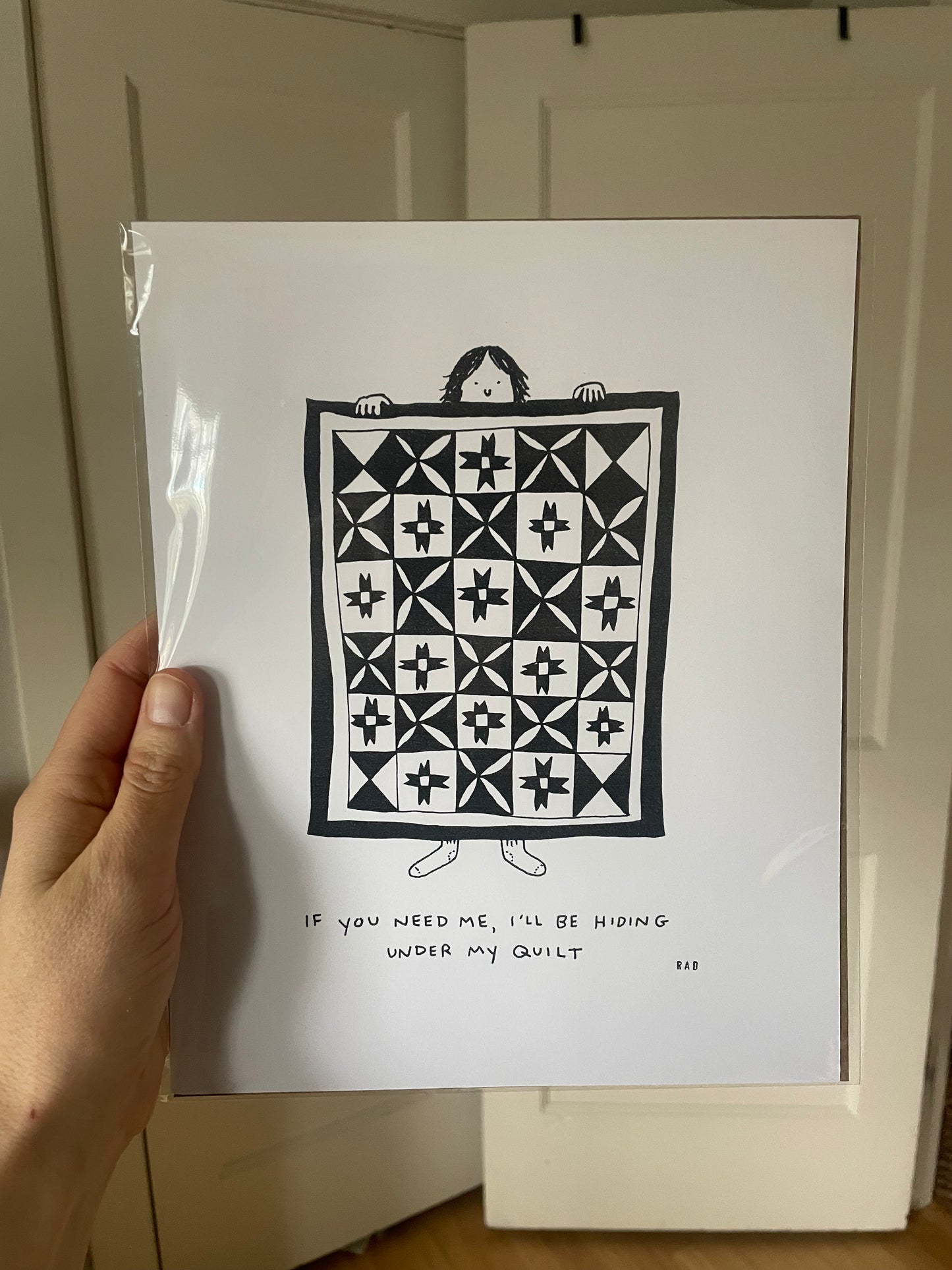 Hiding Under My Quilt Print 8"x10"