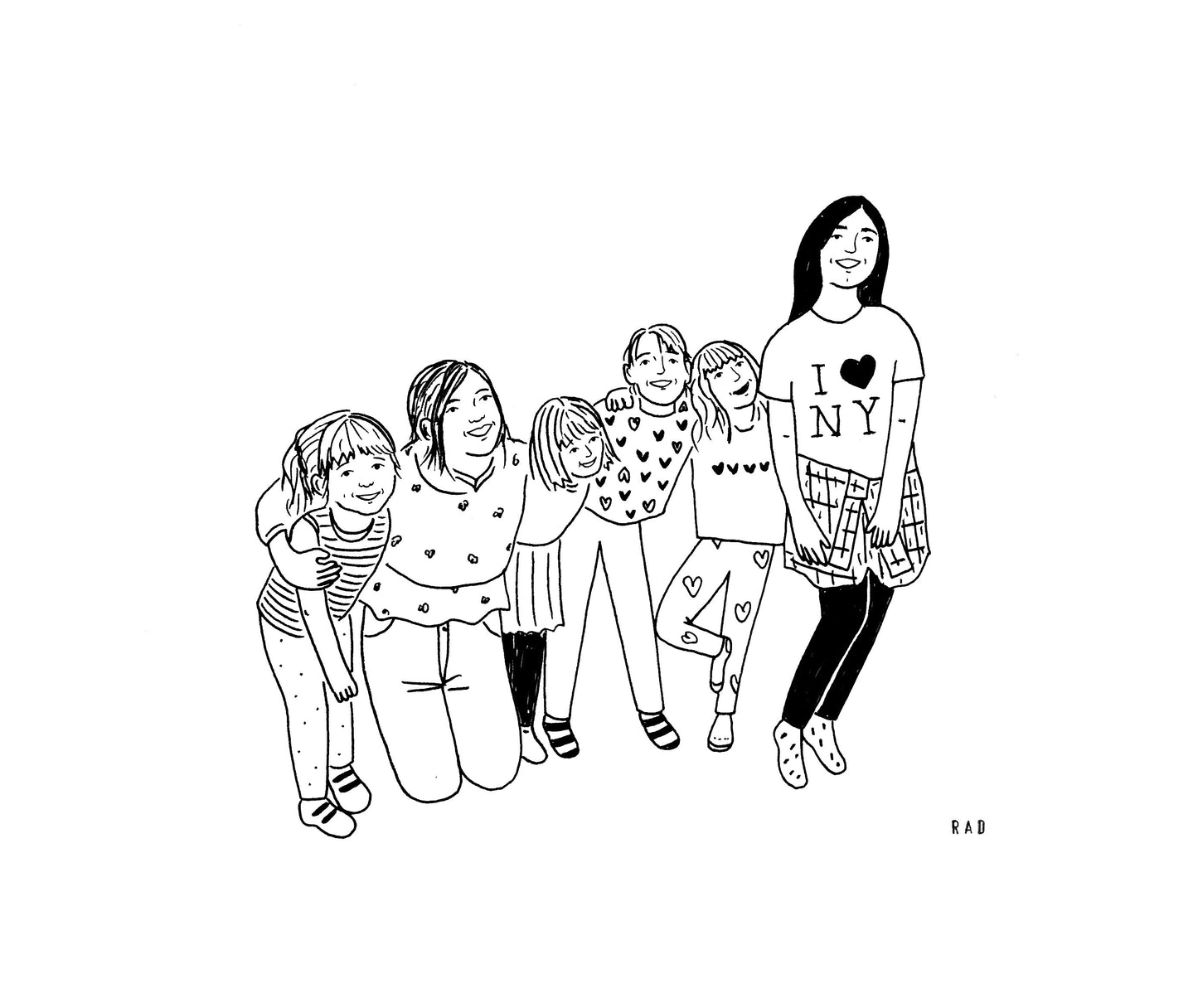 Custom Large Family Portrait (6+ individuals including pets)