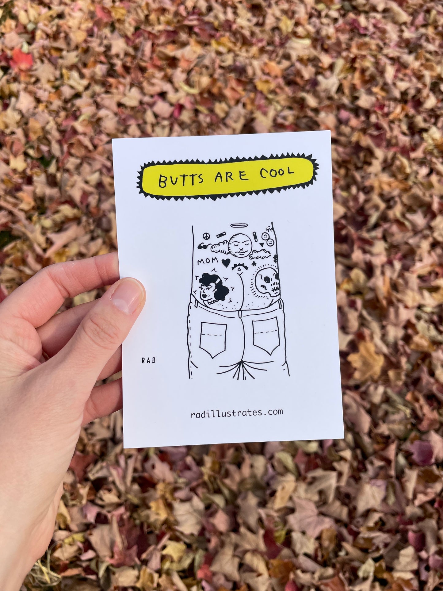 Butts Are Cool Postcard