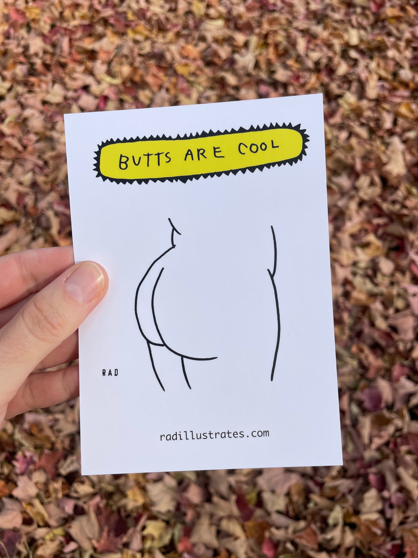 Butts Are Cool Postcard