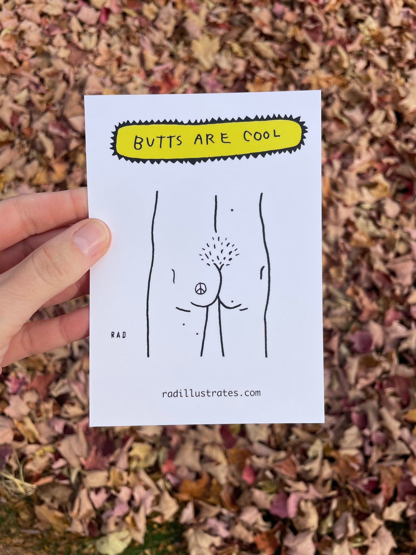 Butts Are Cool Postcard
