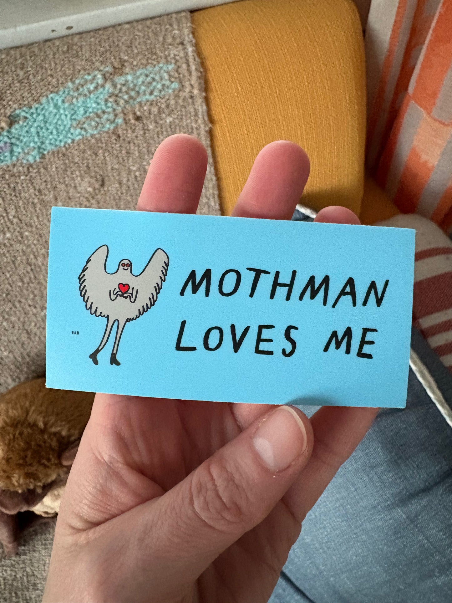 Mothman Loves Me Sticker