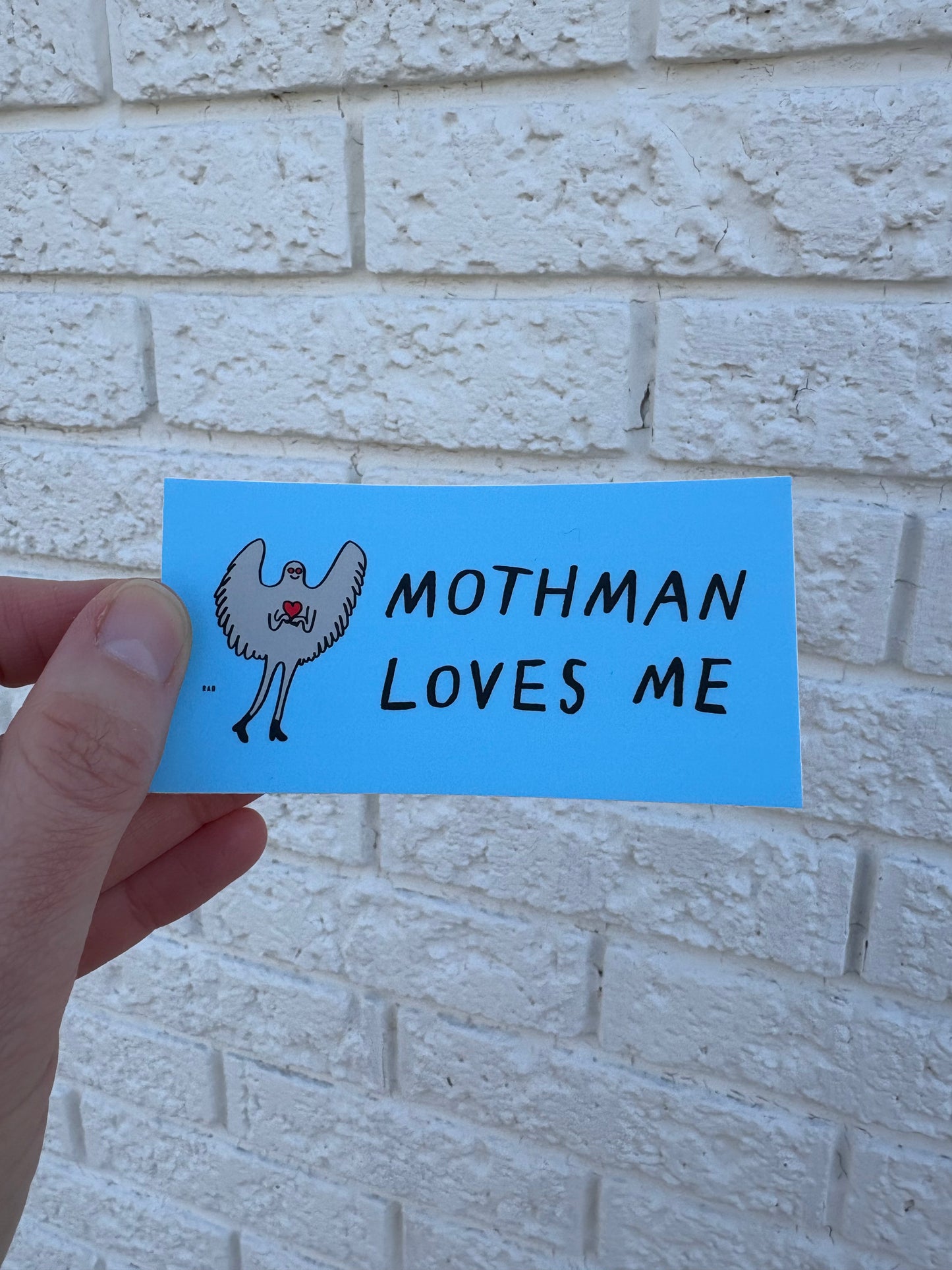 Mothman Loves Me Sticker
