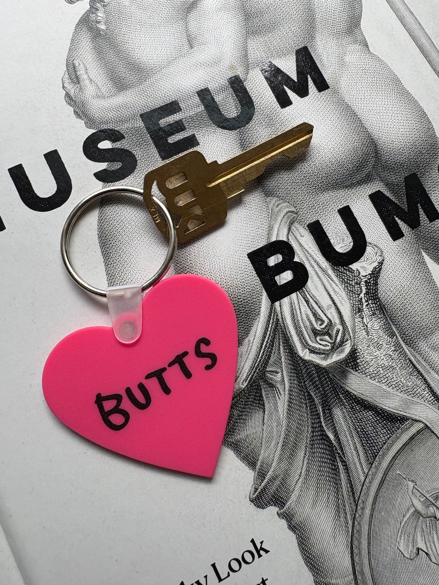 I Heart Butts Keychain