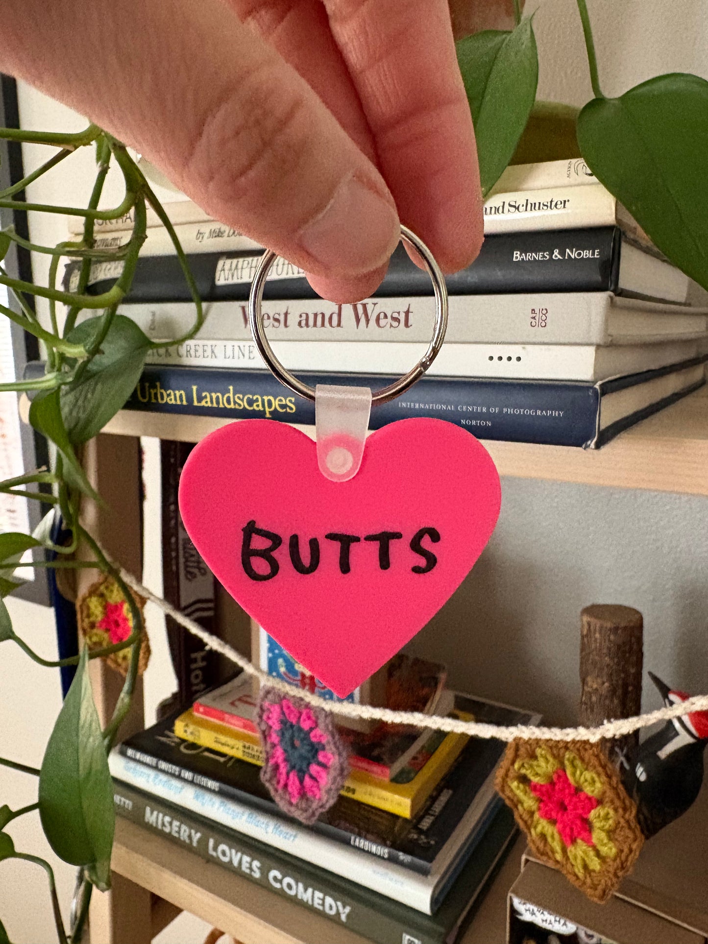 I Heart Butts Keychain