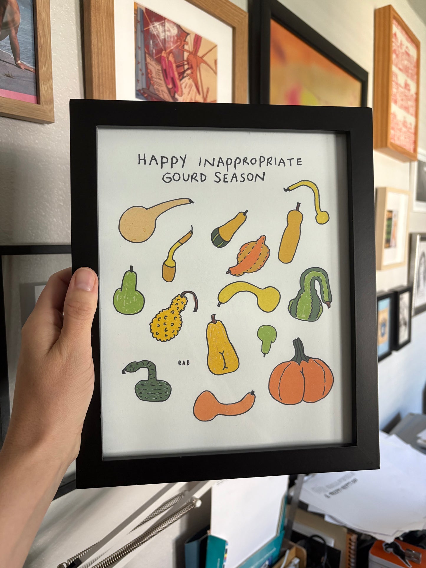 Color Inappropriate Gourds Print 8x10 inches