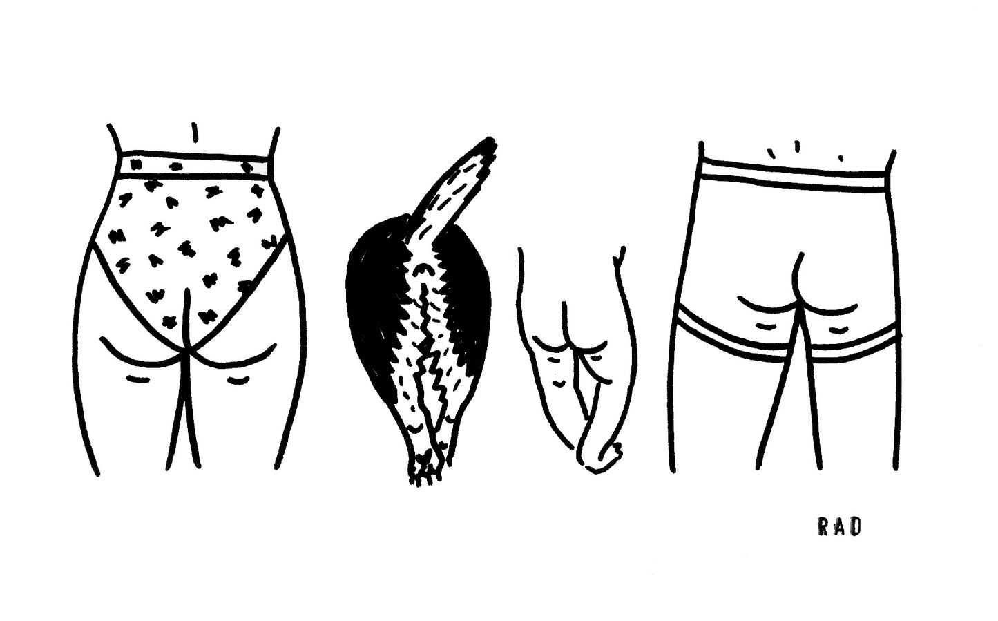 Four Custom Booty Portrait (People and/or Pets)