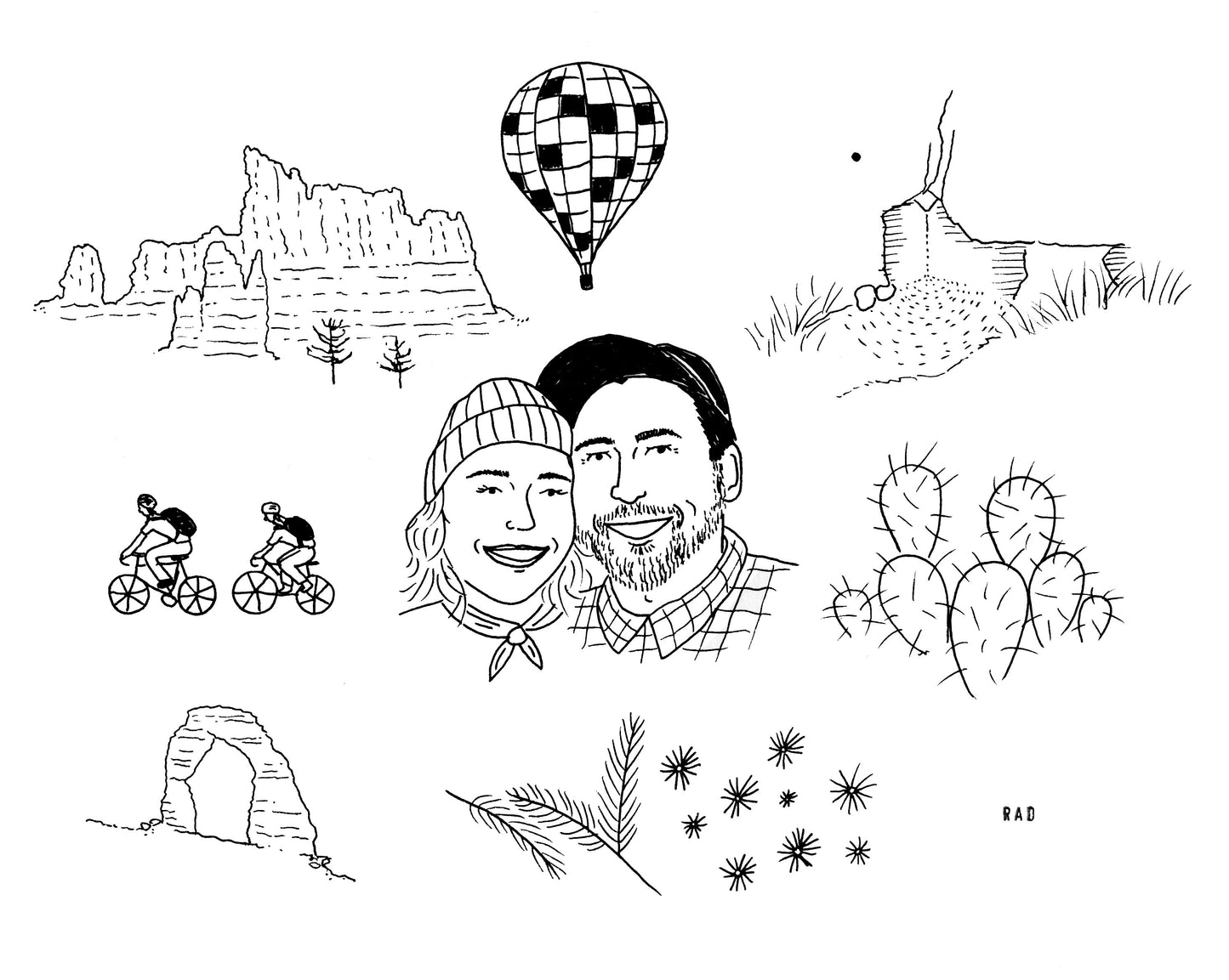 Custom Couple Montage Portrait