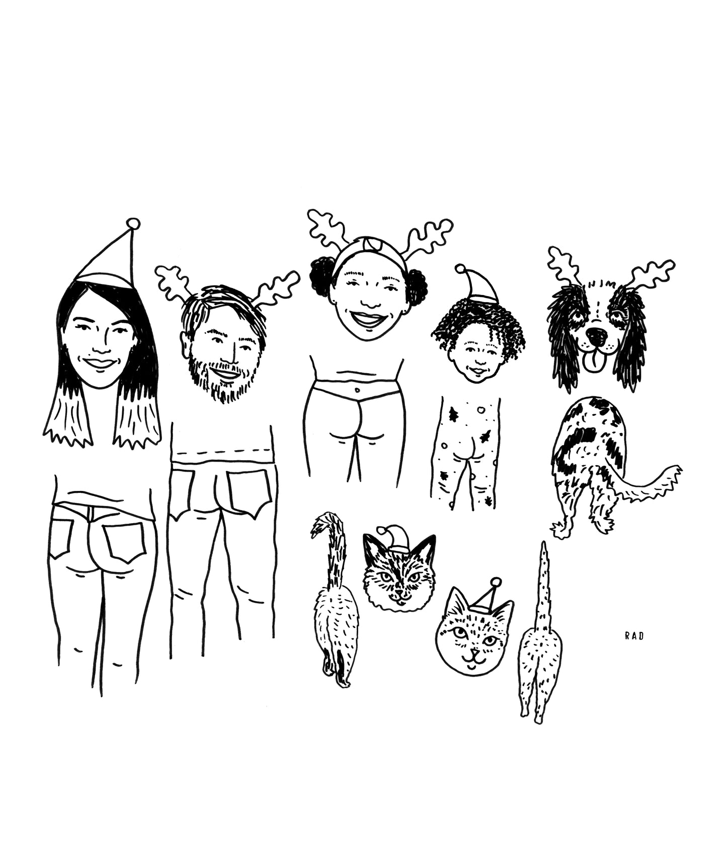 Custom Greeting Card Illustration (Digital File Only)