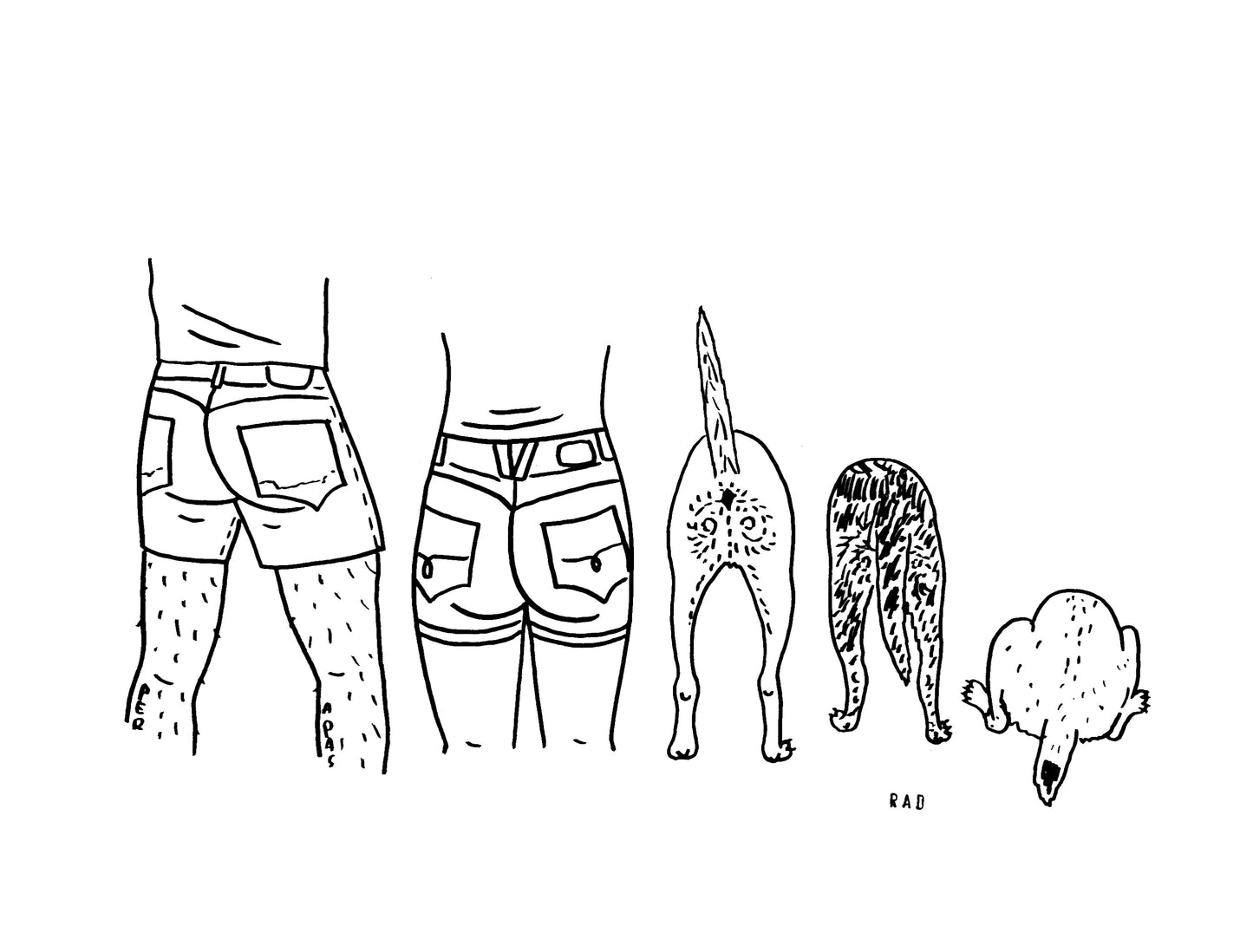 Five Custom Booty Portrait (People and/or Pets)