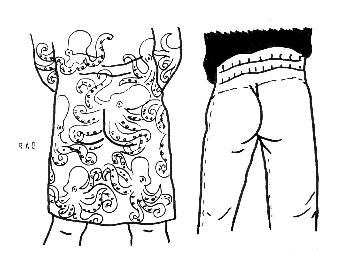 Double Custom Booty Portrait (People and/or Pets)