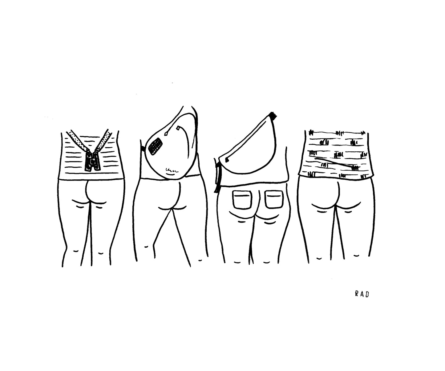 Four Custom Booty Portrait (People and/or Pets)