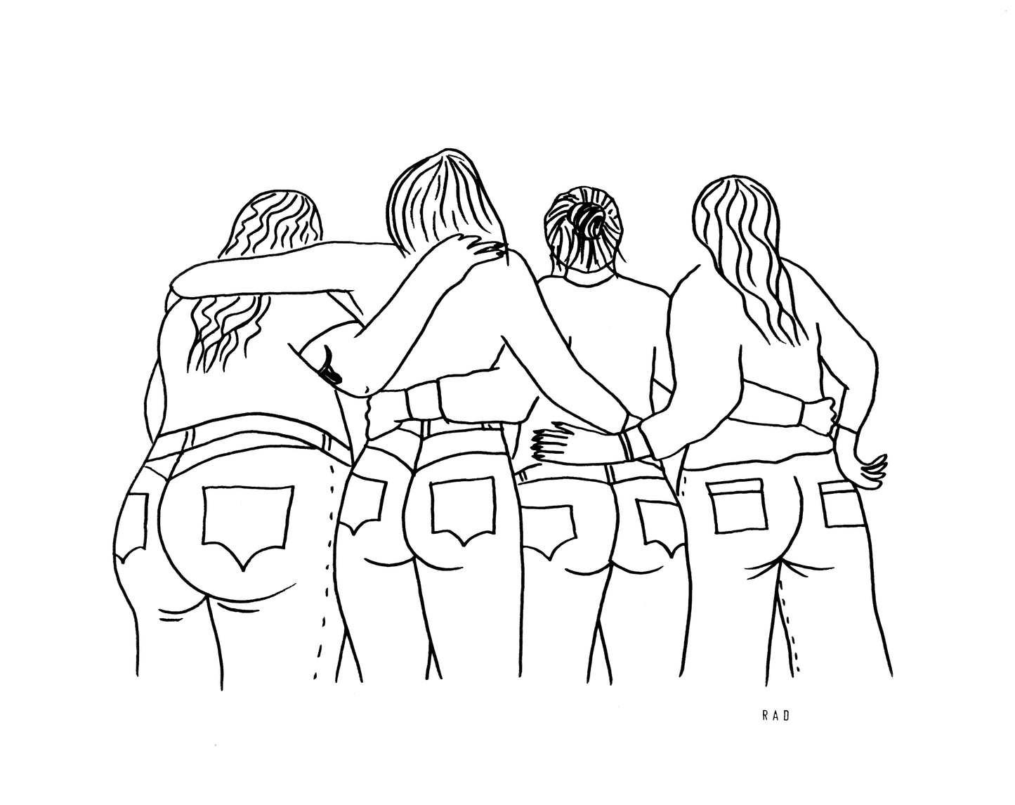 Four Custom Booty Portrait (People and/or Pets)