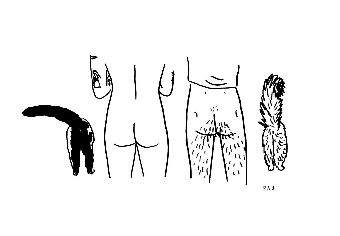 Four Custom Booty Portrait (People and/or Pets)