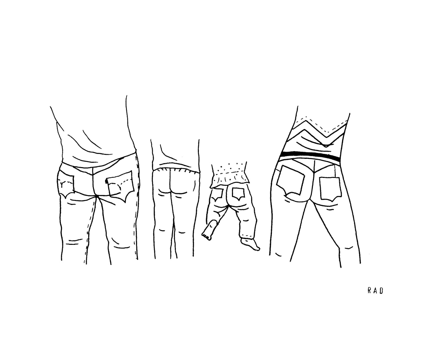 Four Custom Booty Portrait (People and/or Pets)
