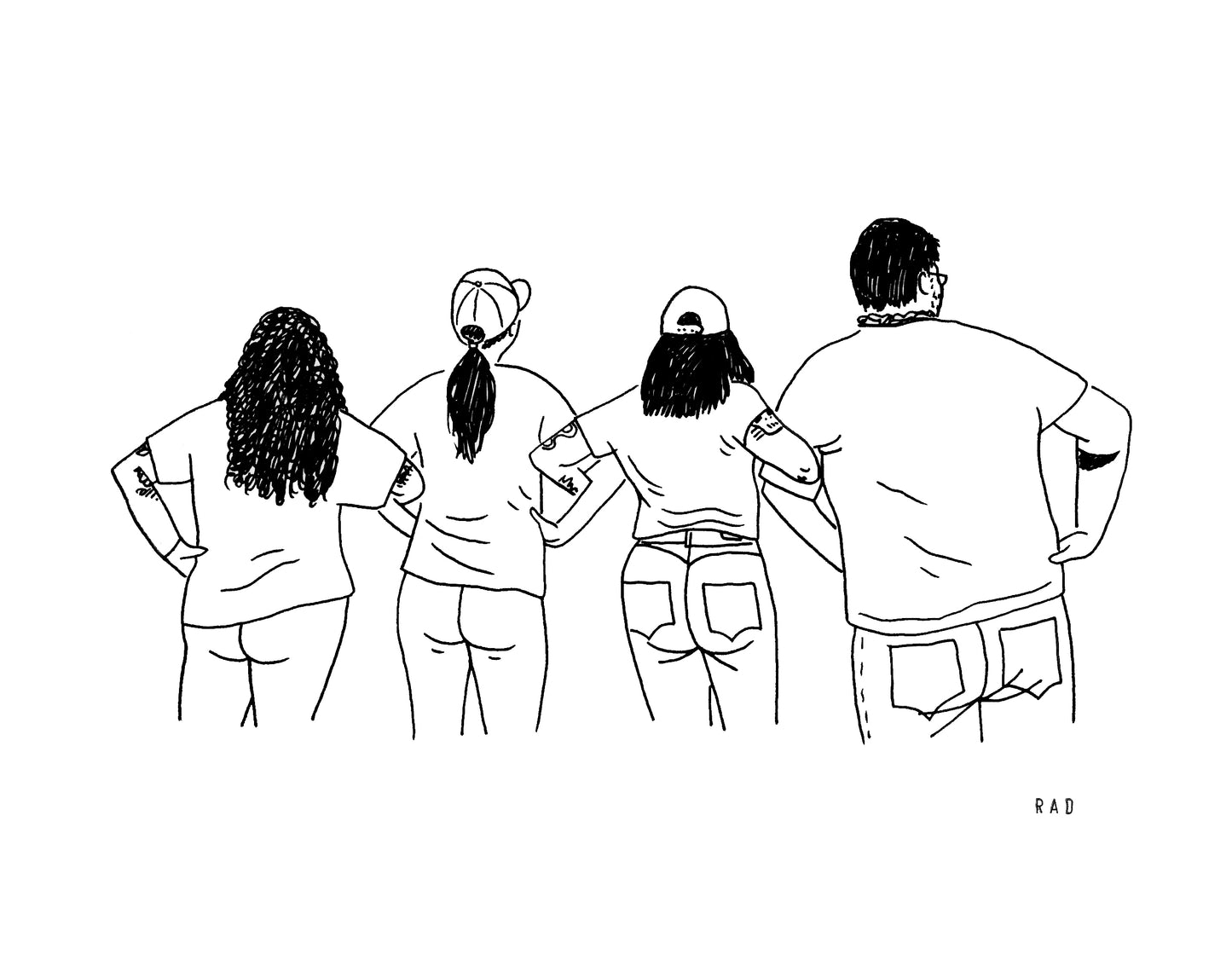 Four Custom Booty Portrait (People and/or Pets)