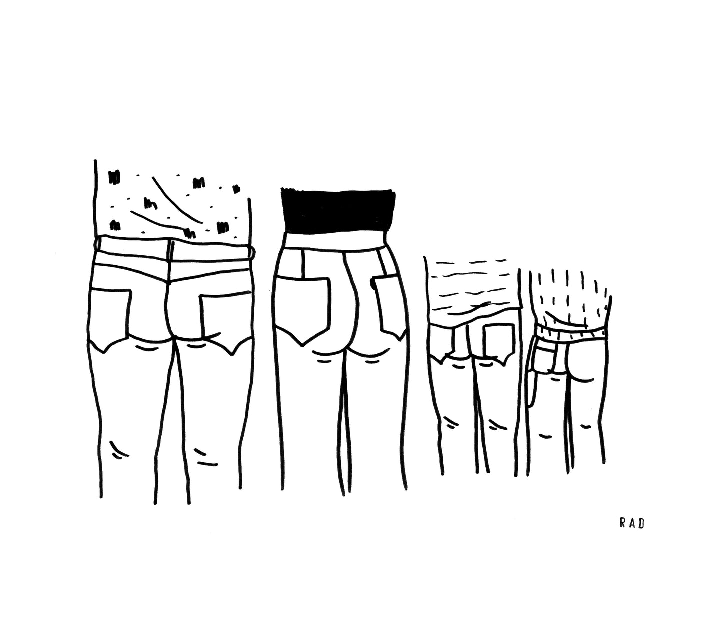 Four Custom Booty Portrait (People and/or Pets)