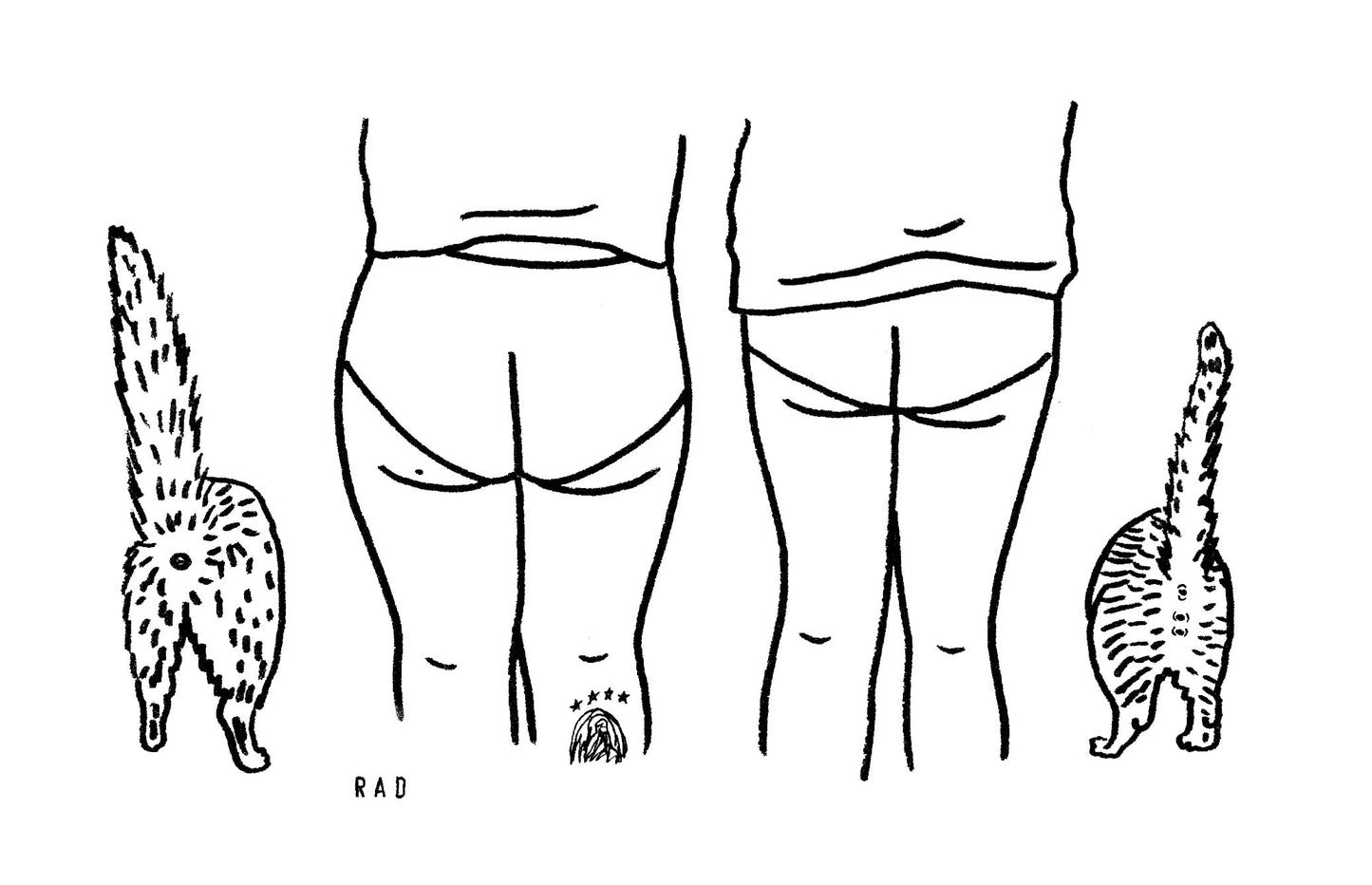 Four Custom Booty Portrait (People and/or Pets)