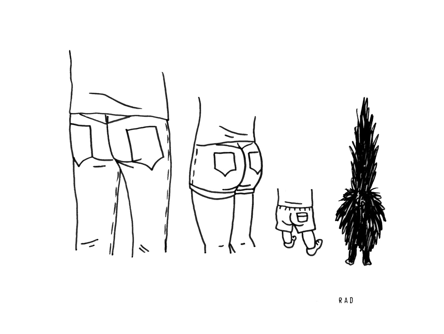 Four Custom Booty Portrait (People and/or Pets)