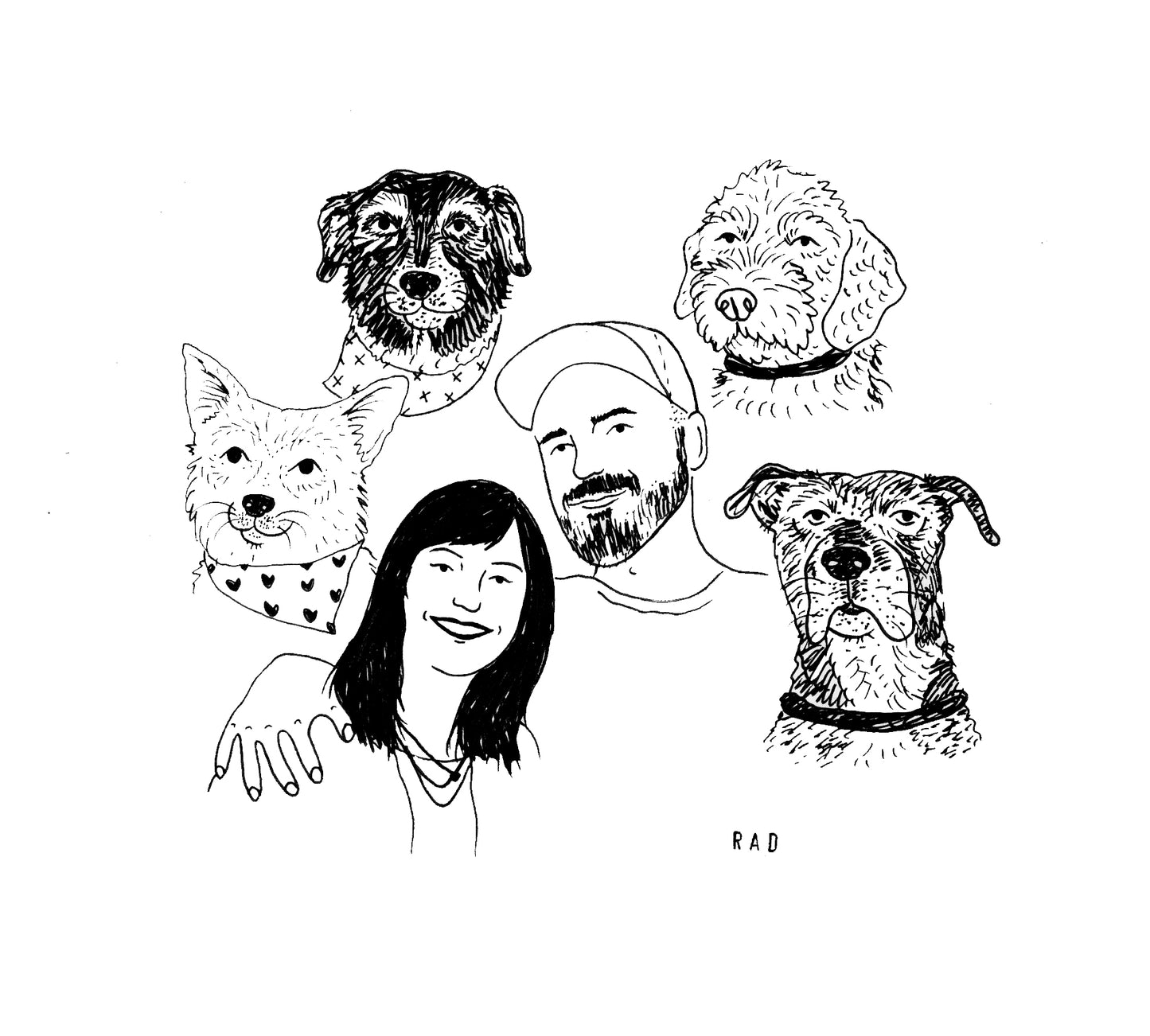Custom Large Family Portrait (6+ individuals including pets)