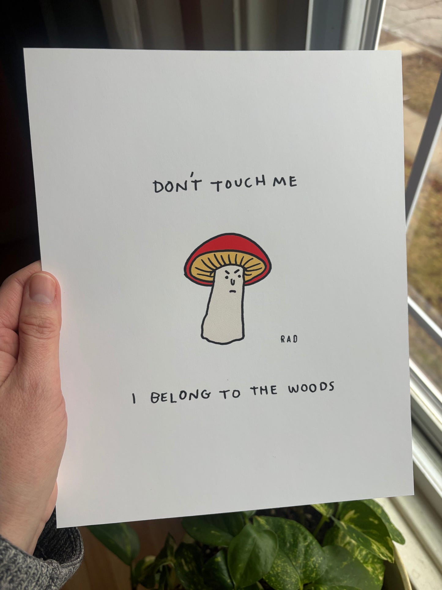 Don't Touch Me Mushroom Print 8"x10"