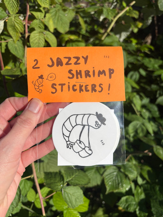 Jazzy Shrimp Sticker Pack!