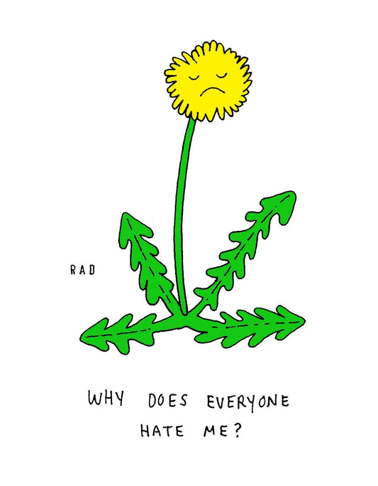 Why Does Everyone Hate Dandelions Print 8"x10"