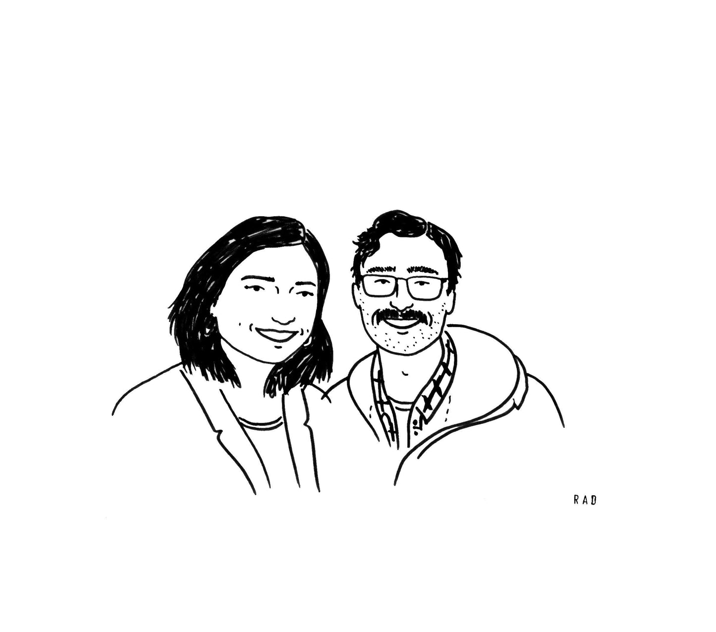 Custom Couple Portrait (2 people or individuals)