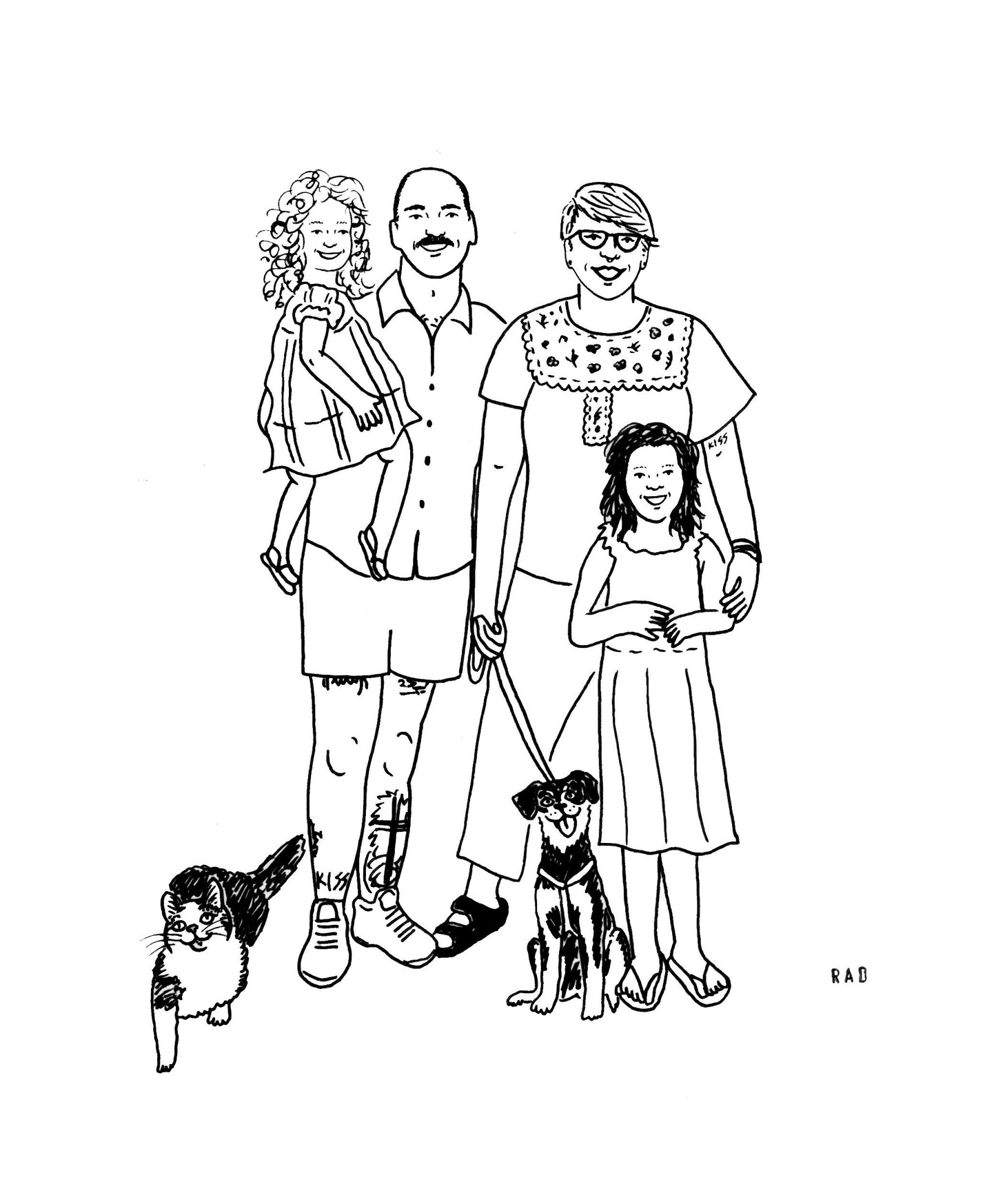 Custom Large Family Portrait (6+ individuals including pets)