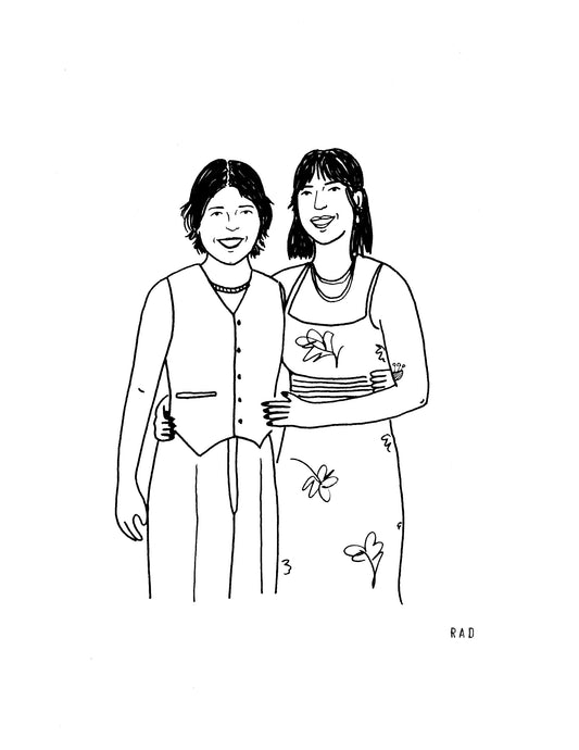 Custom Couple Portrait (2 people or individuals)