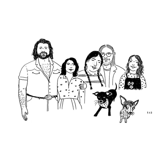 Custom Large Family Portrait (6+ individuals including pets)