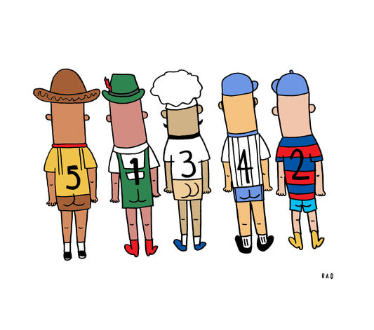 Milwaukee Baseball Sausage Butt Fan Art Print 8"x10"