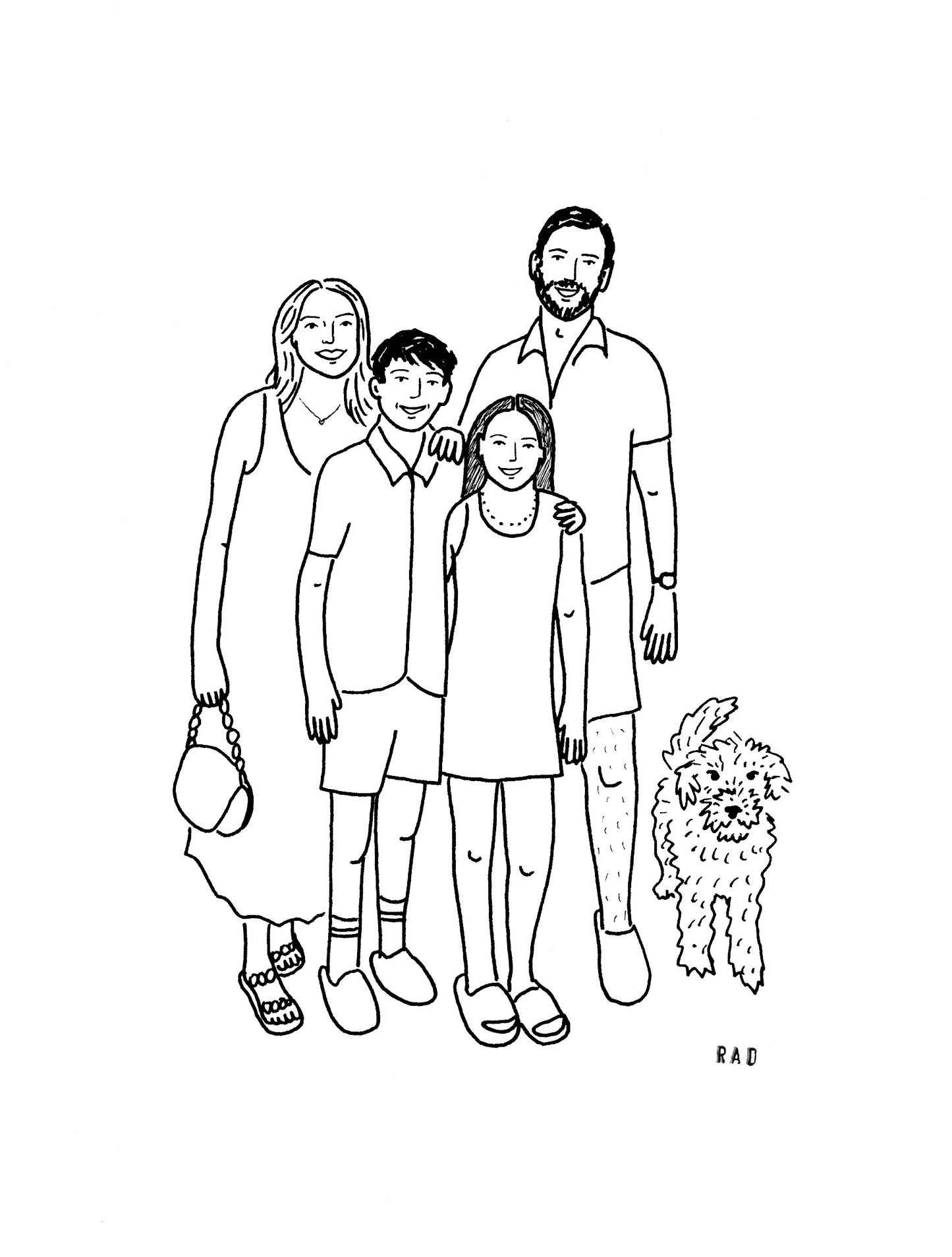 Custom Family Portrait (up to 5 individuals including pets)