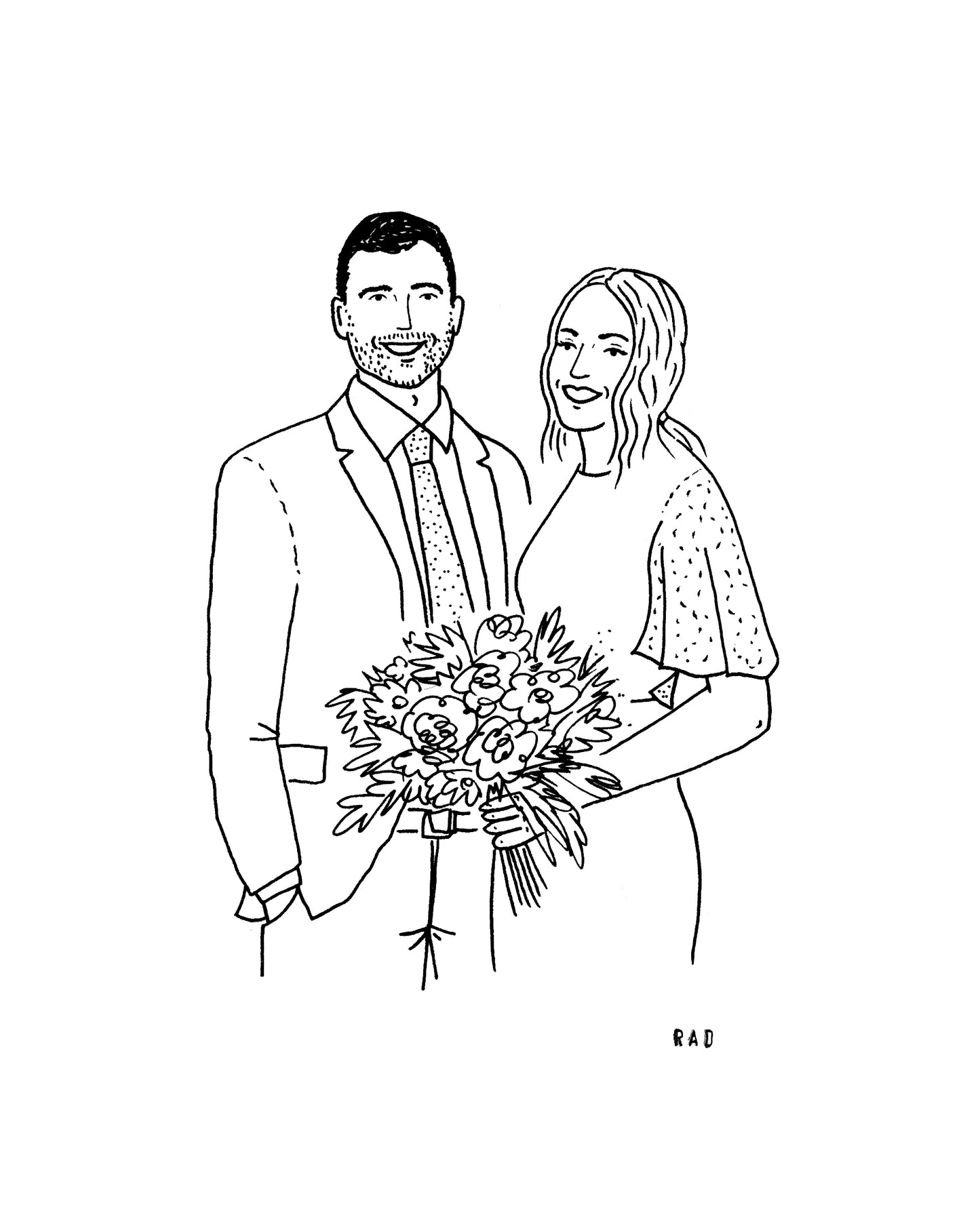 Custom Couple Portrait (2 people or individuals)