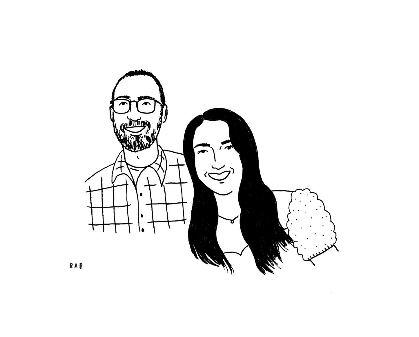 Custom Couple Portrait (2 people or individuals)