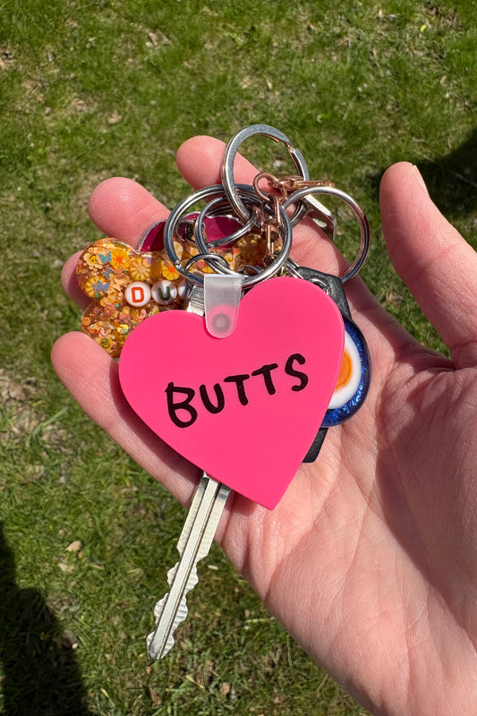 I Heart Butts Keychain