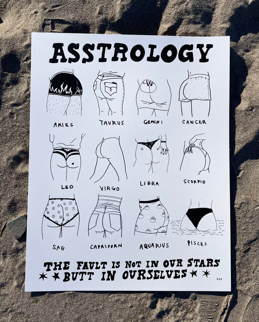 Astrology Butt Poster 11"x14"