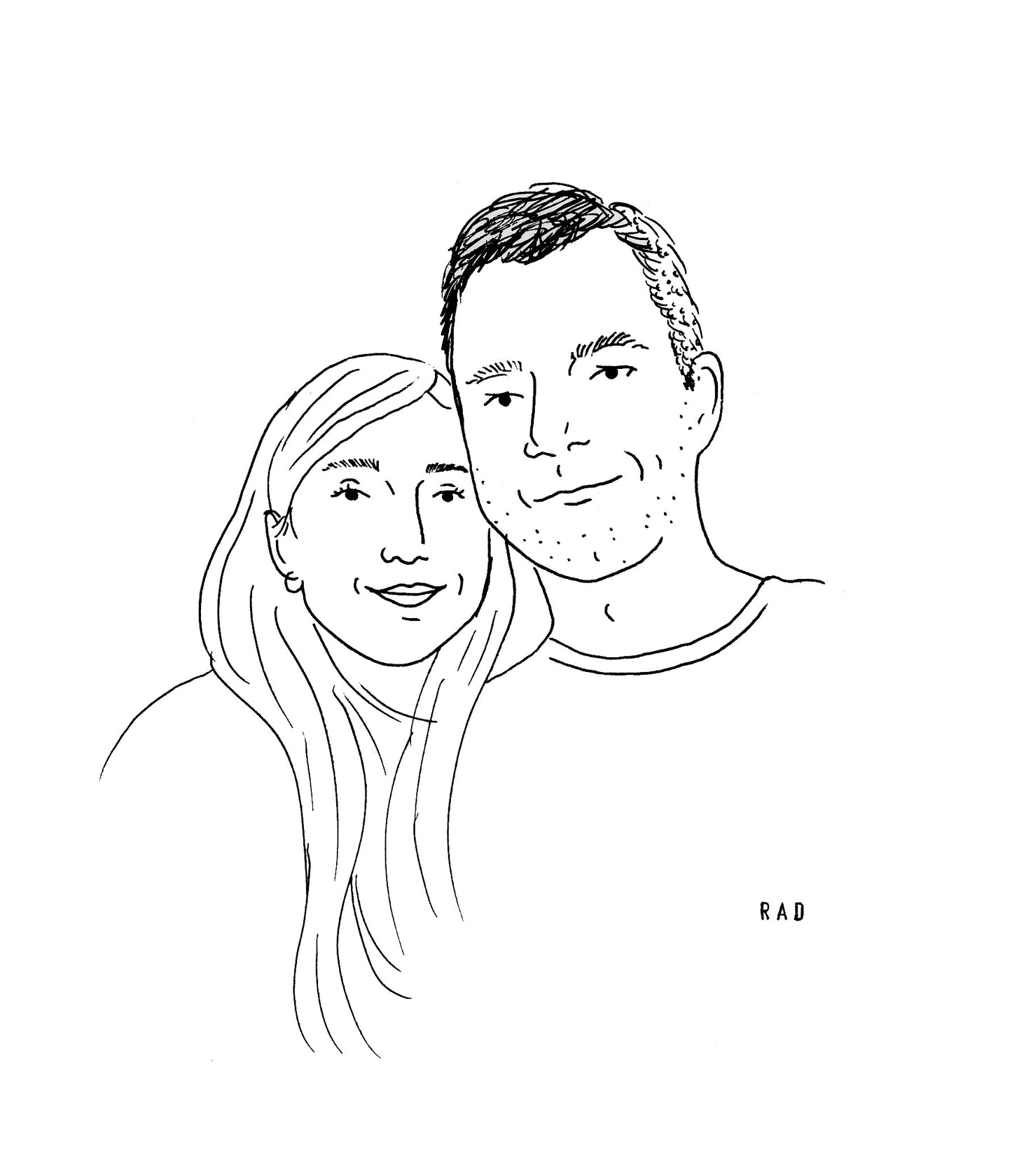 Custom Couple Portrait (2 people or individuals)