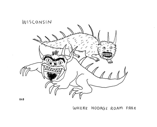 Wisconsin Hodag Print 8"x10"