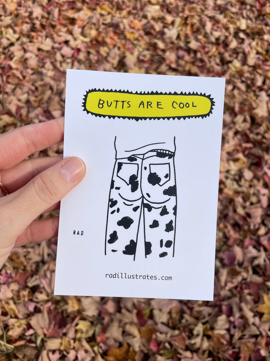 Butts Are Cool Postcard