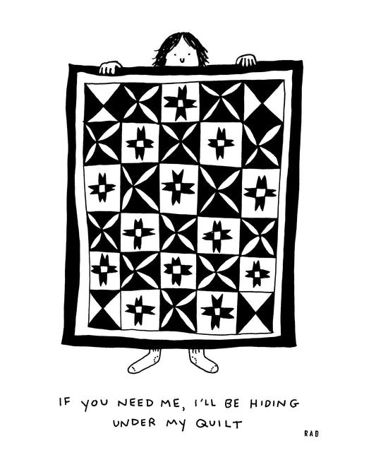 Hiding Under My Quilt Print 8"x10"