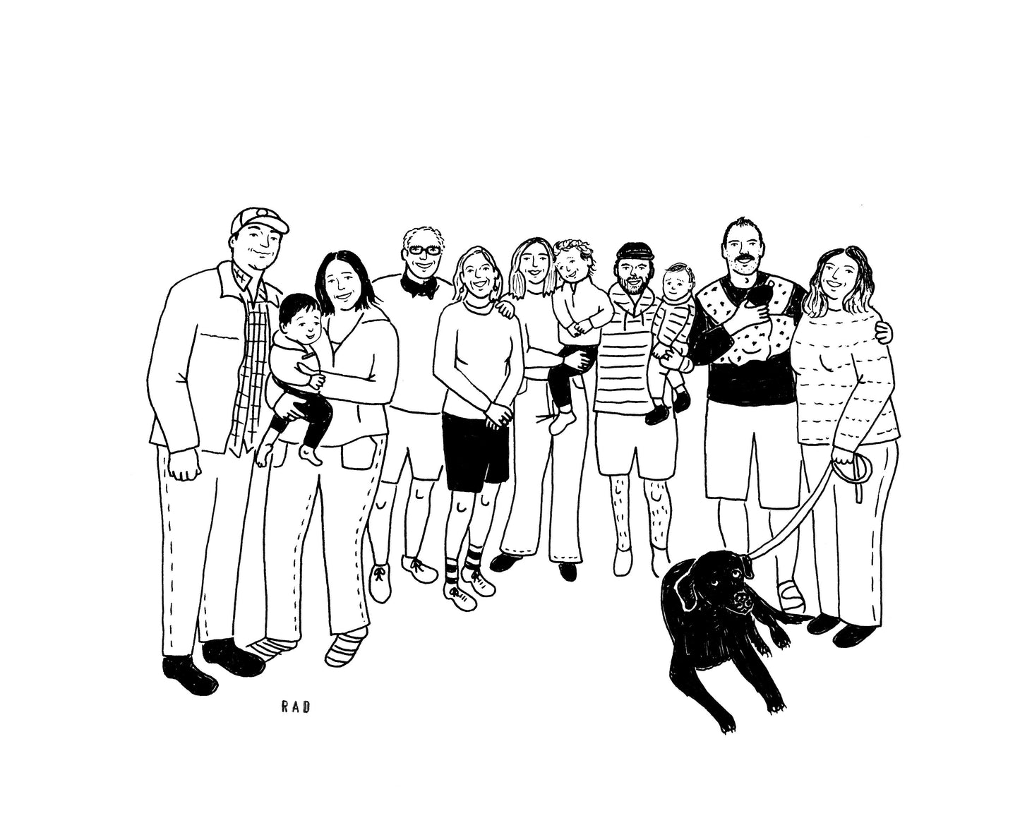 Custom Large Family Portrait (6+ individuals including pets)