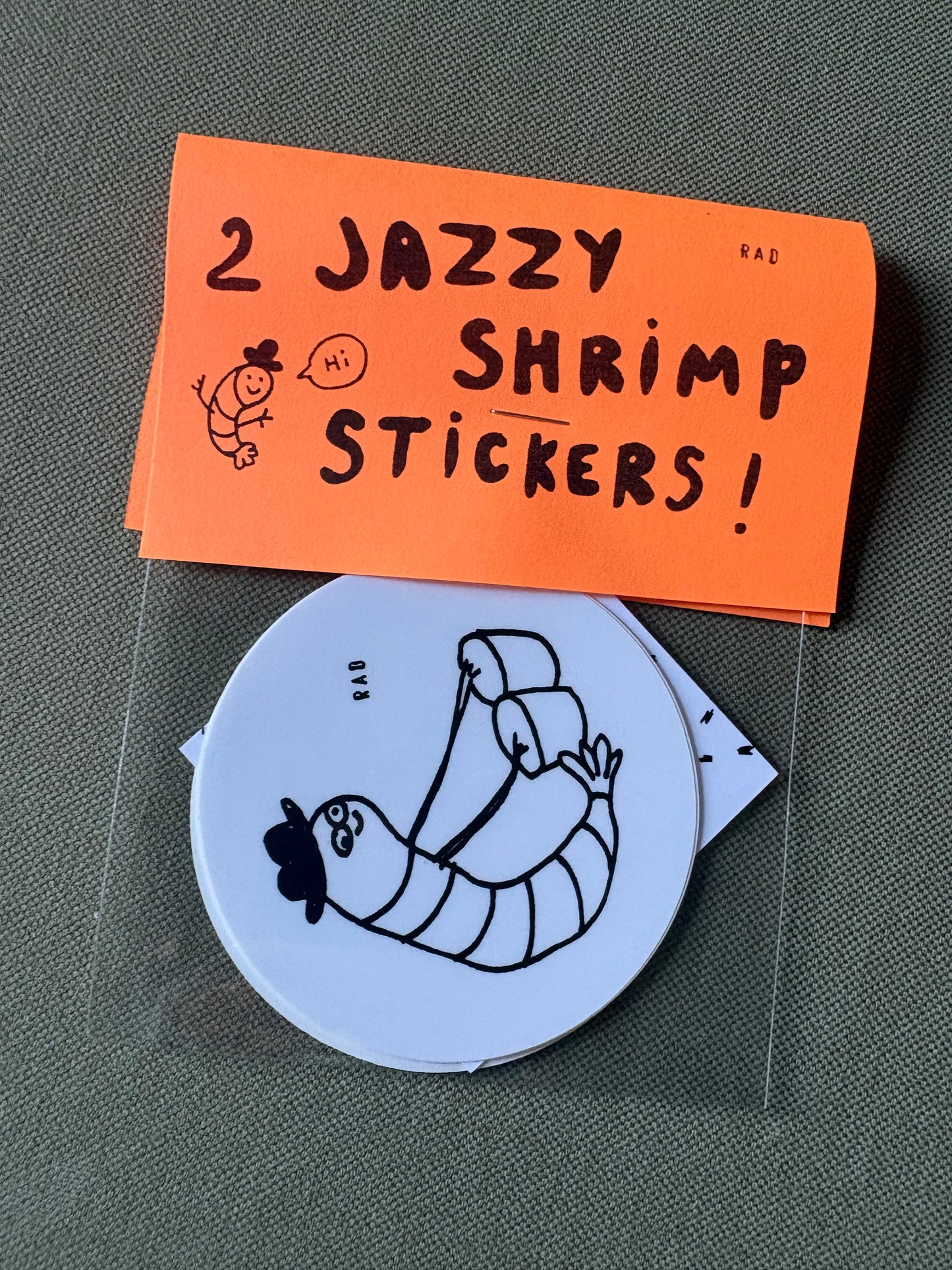 Jazzy Shrimp Sticker Pack!