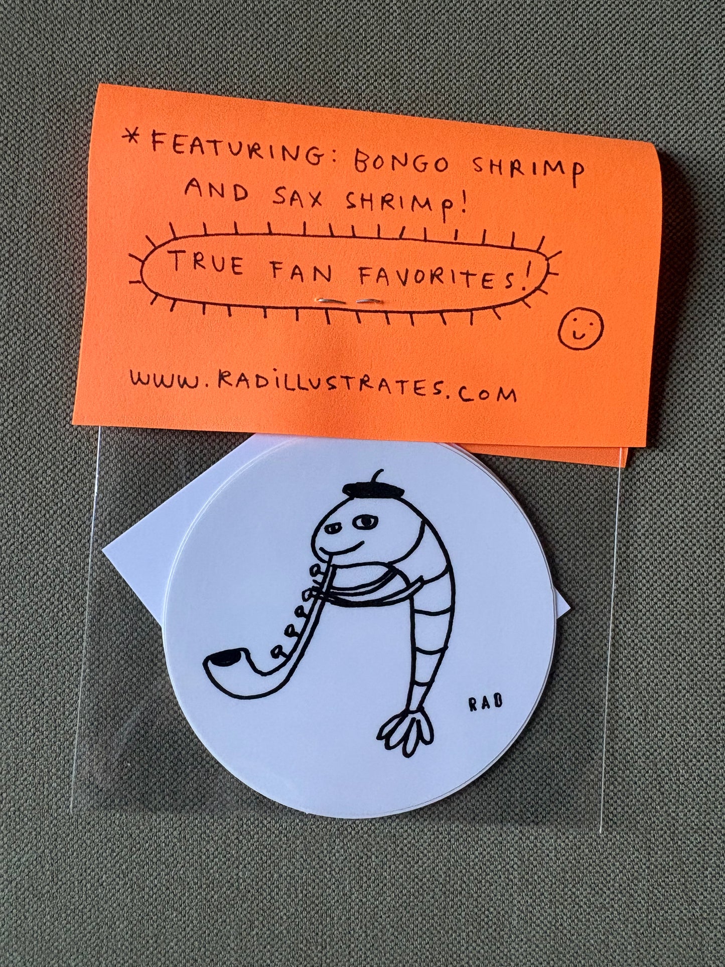 Jazzy Shrimp Sticker Pack!