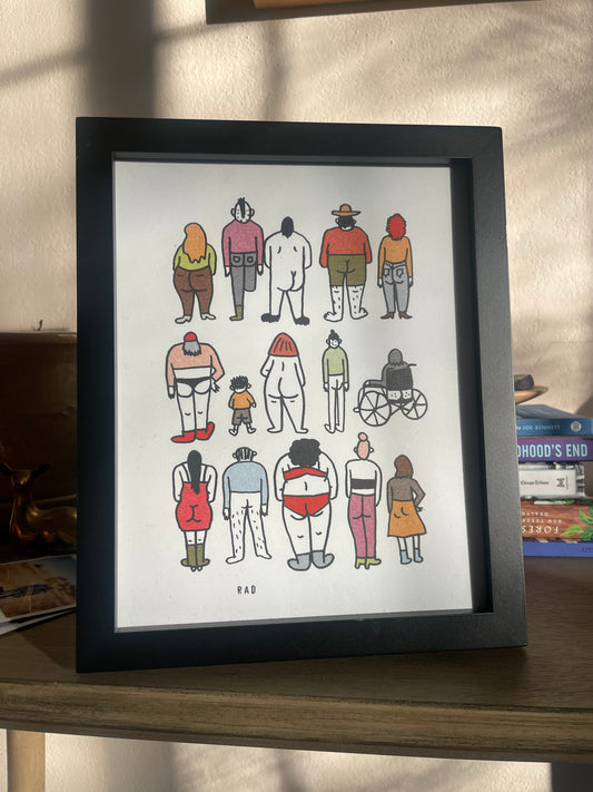 Booty Rows Color Riso Print 8"x10"