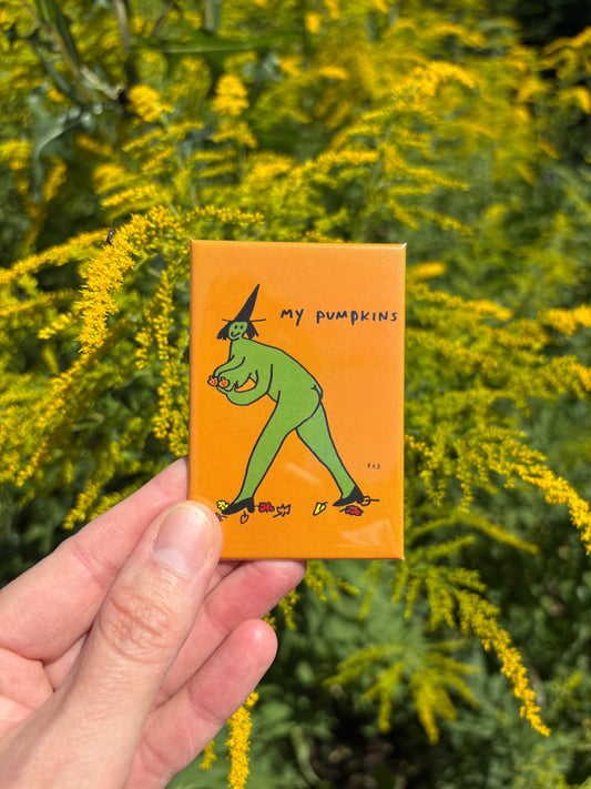 My Pumpkins Witch Magnet