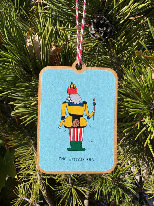 Buttcracker Wooden Ornament