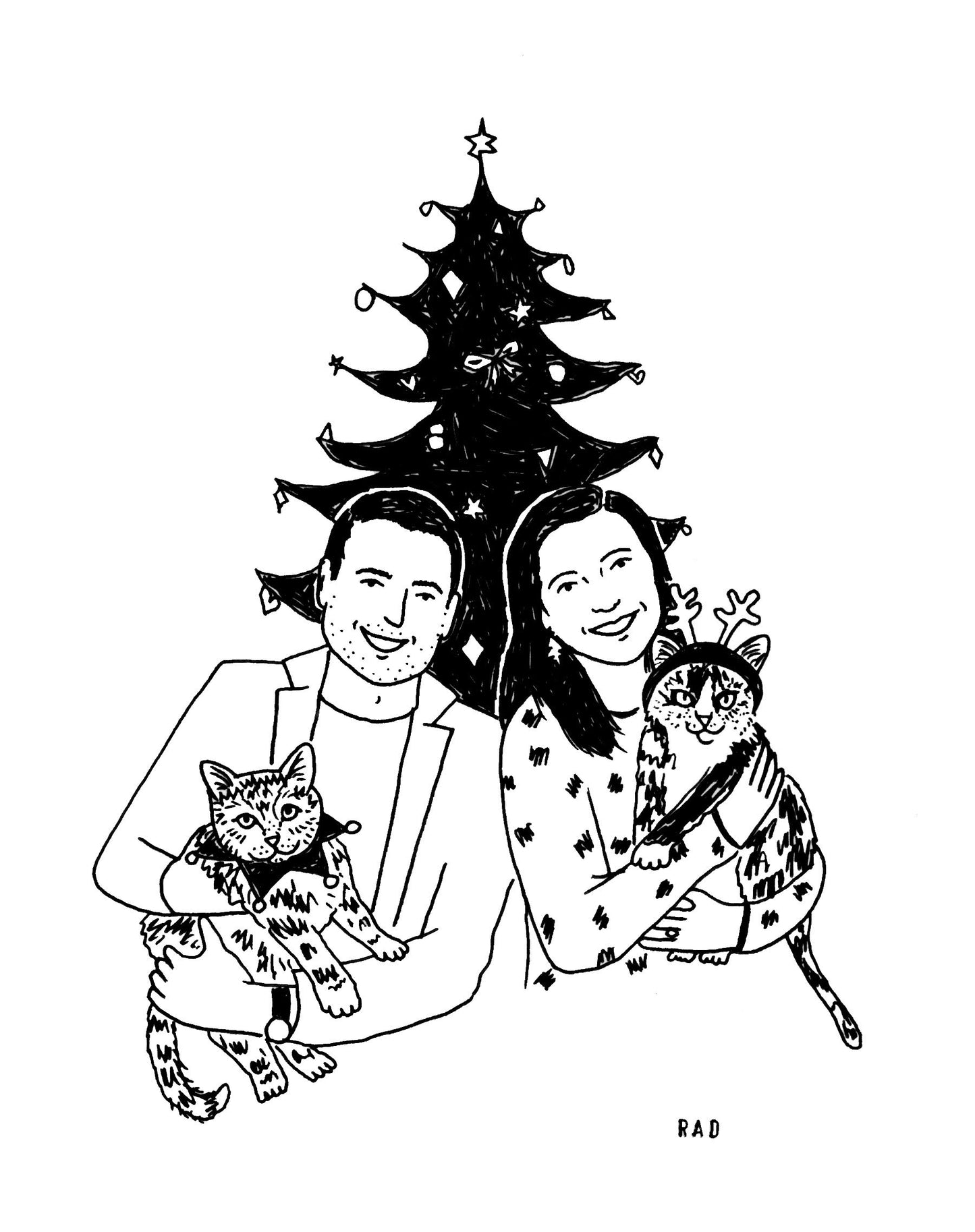 Custom Greeting Card Illustration (Digital File Only)