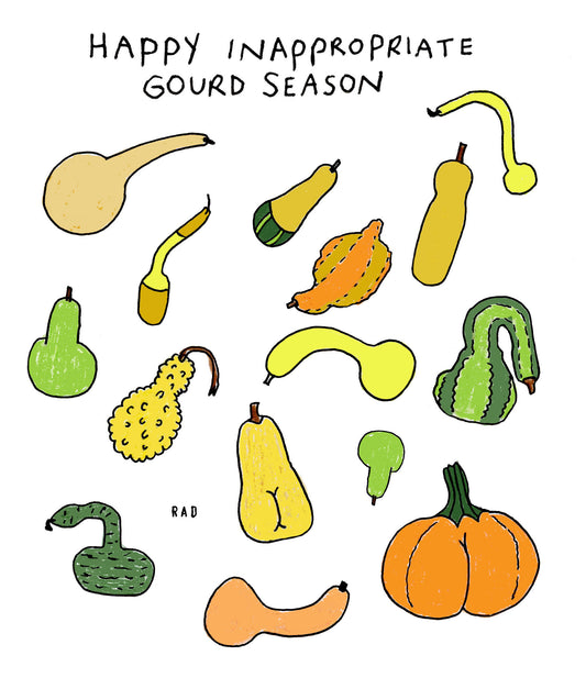 Color Inappropriate Gourds Print 8x10 inches