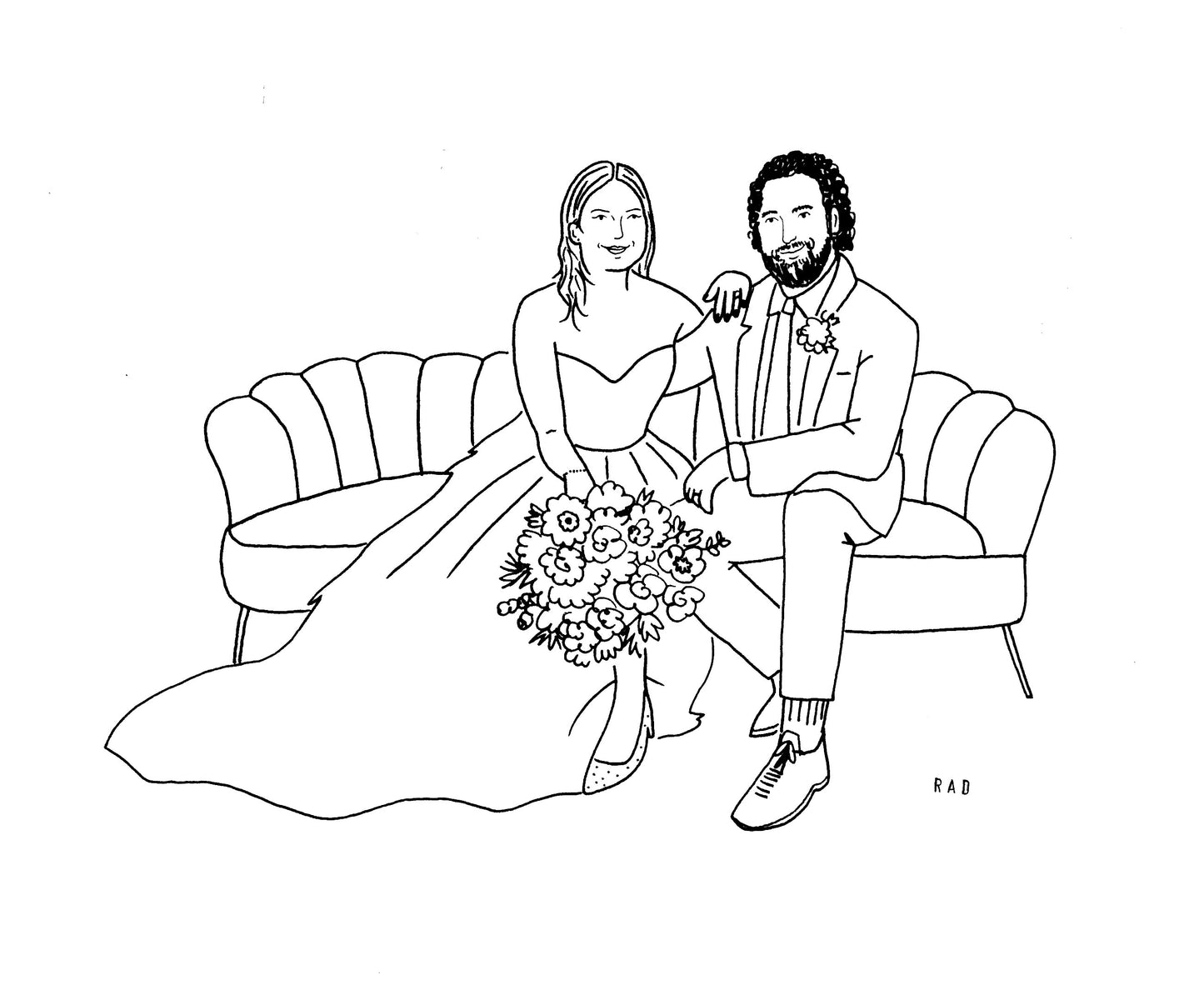 Custom Couple Portrait (2 people or individuals)